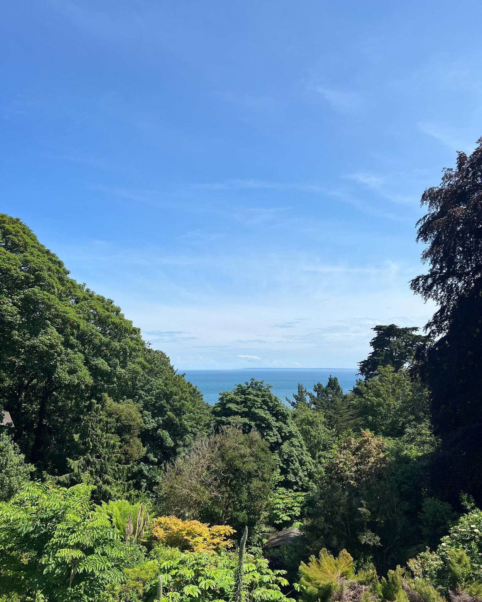 Une oasis de verdure surplombant la baie de Fermain
