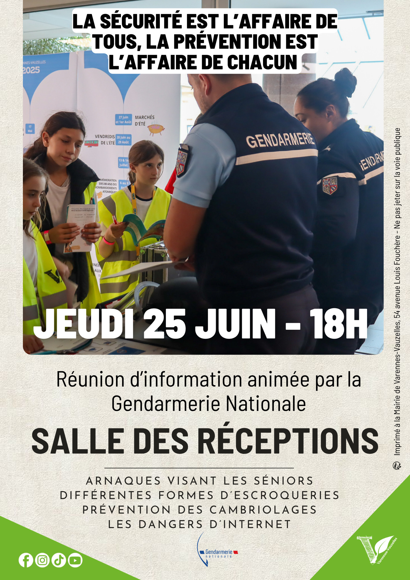 Réunion d'information animée par la Gendarmerie Nationale