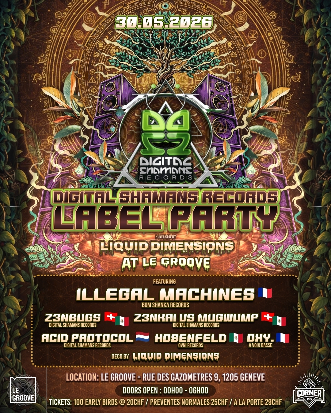 Digital Shamans Records Label Party @Le Groove