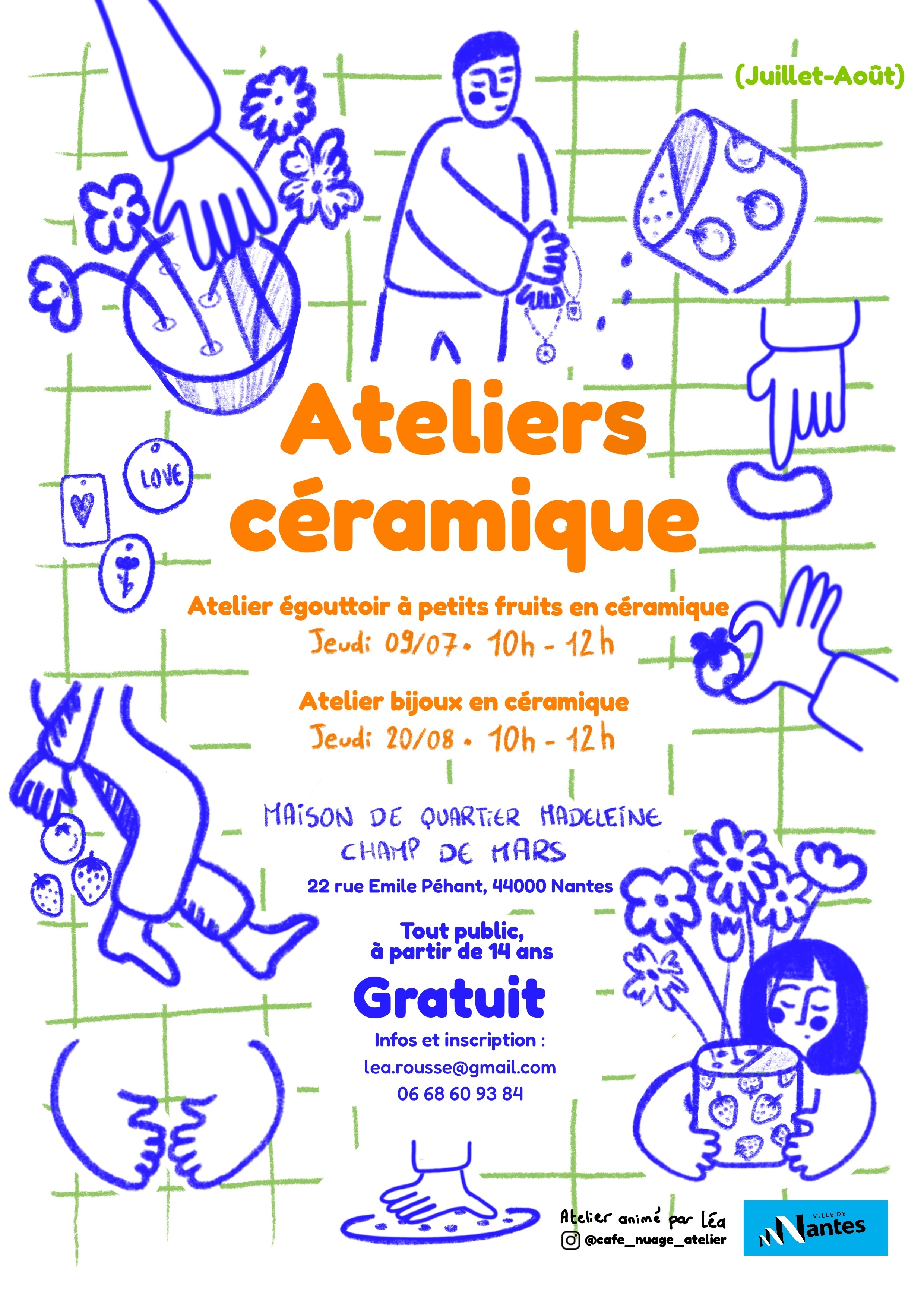 Atelier égouttoir à petits fruits en céramique