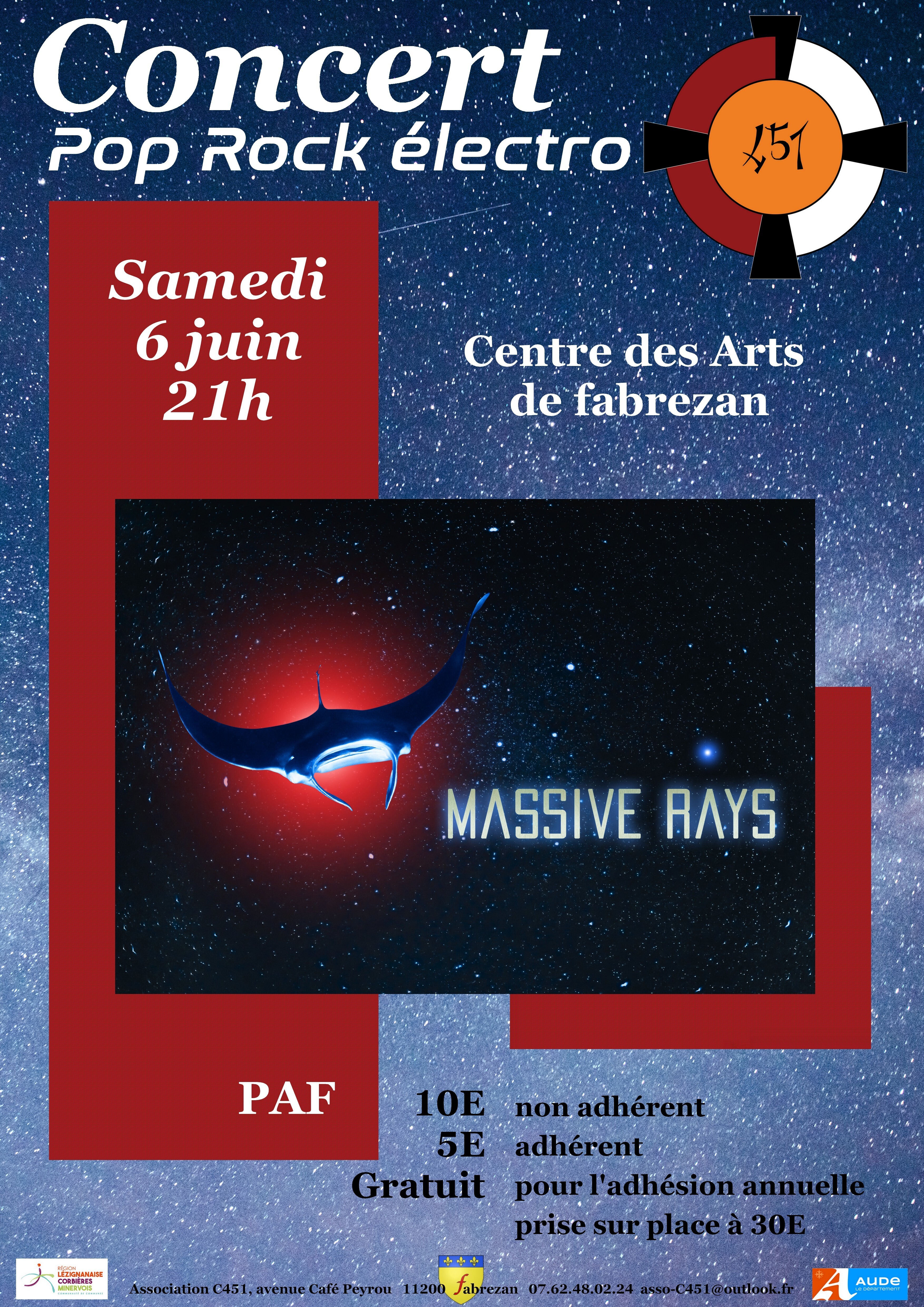 Concert "Massive Rays" Pop rock électro