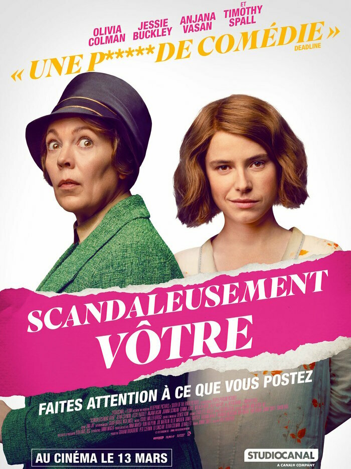 Comédie policière de Théa Sharrock
Avec Olivia Colman… Grande-Bretagne - 2024 - 1H40