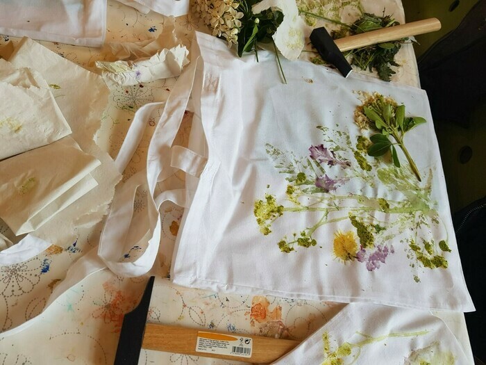 Le Printemps de la Pouponnière, atelier de pratique artistique : le Tataki-zomé