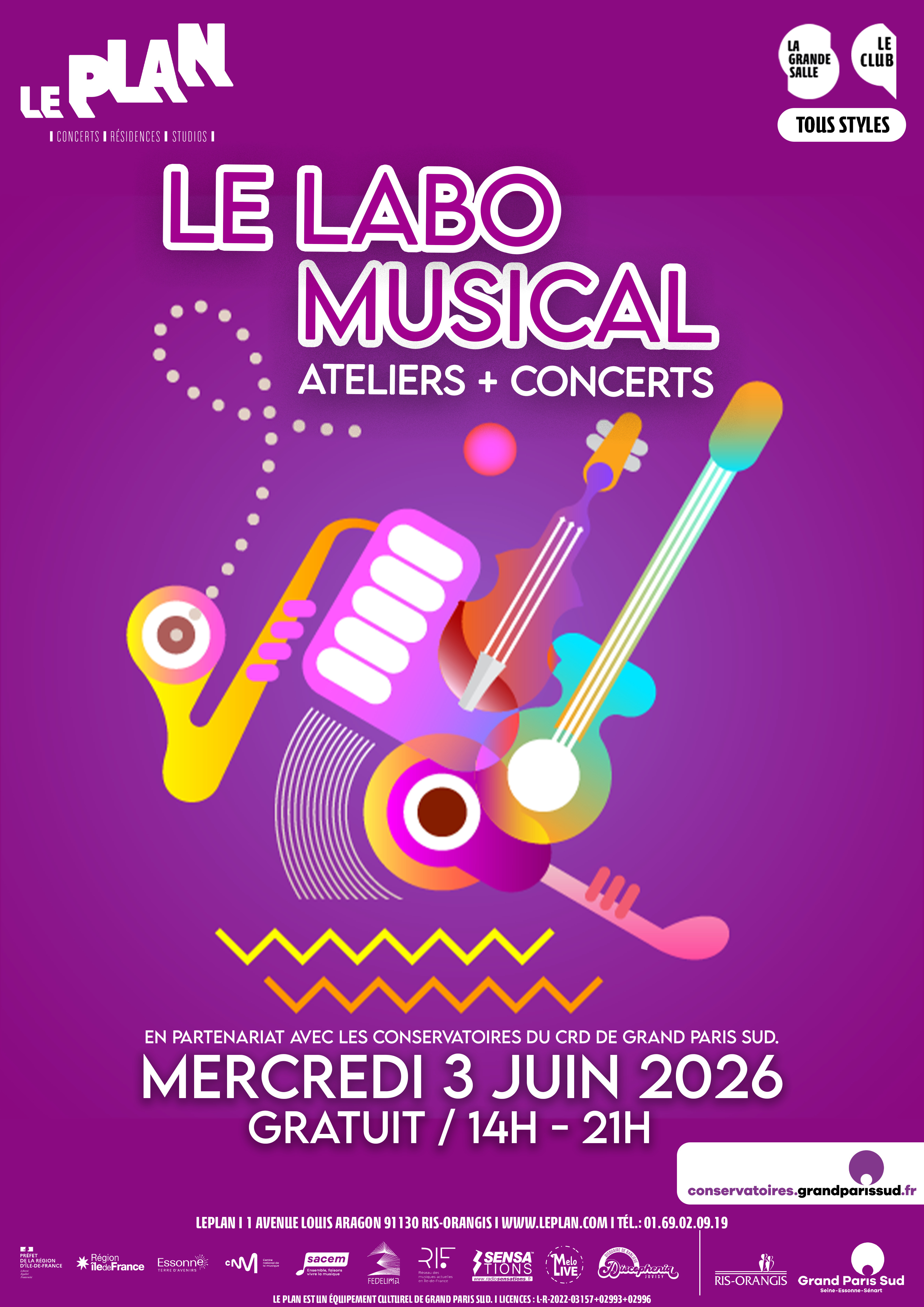 LE LABO MUSICAL : Ateliers + Concerts