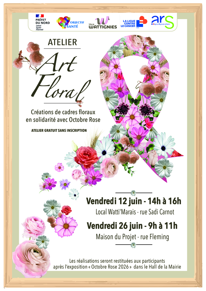 Atelier art floral - Octobre rose