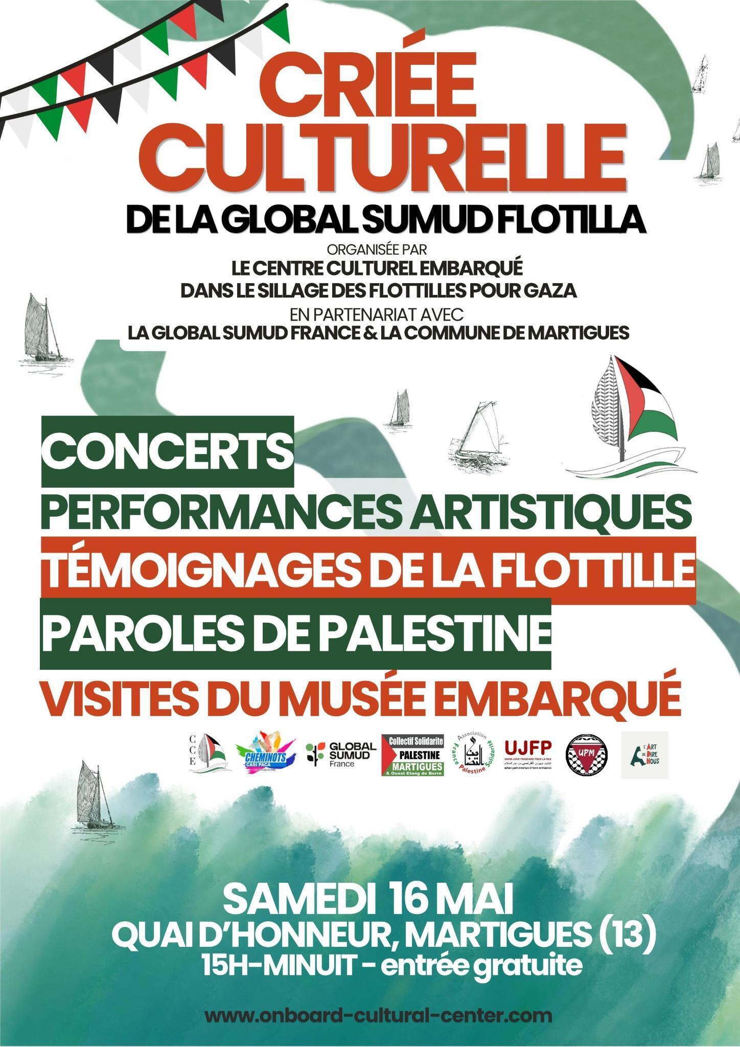 CRIÉE CULTURELLE de la GLOBAL SUMUD FLOTILLA
