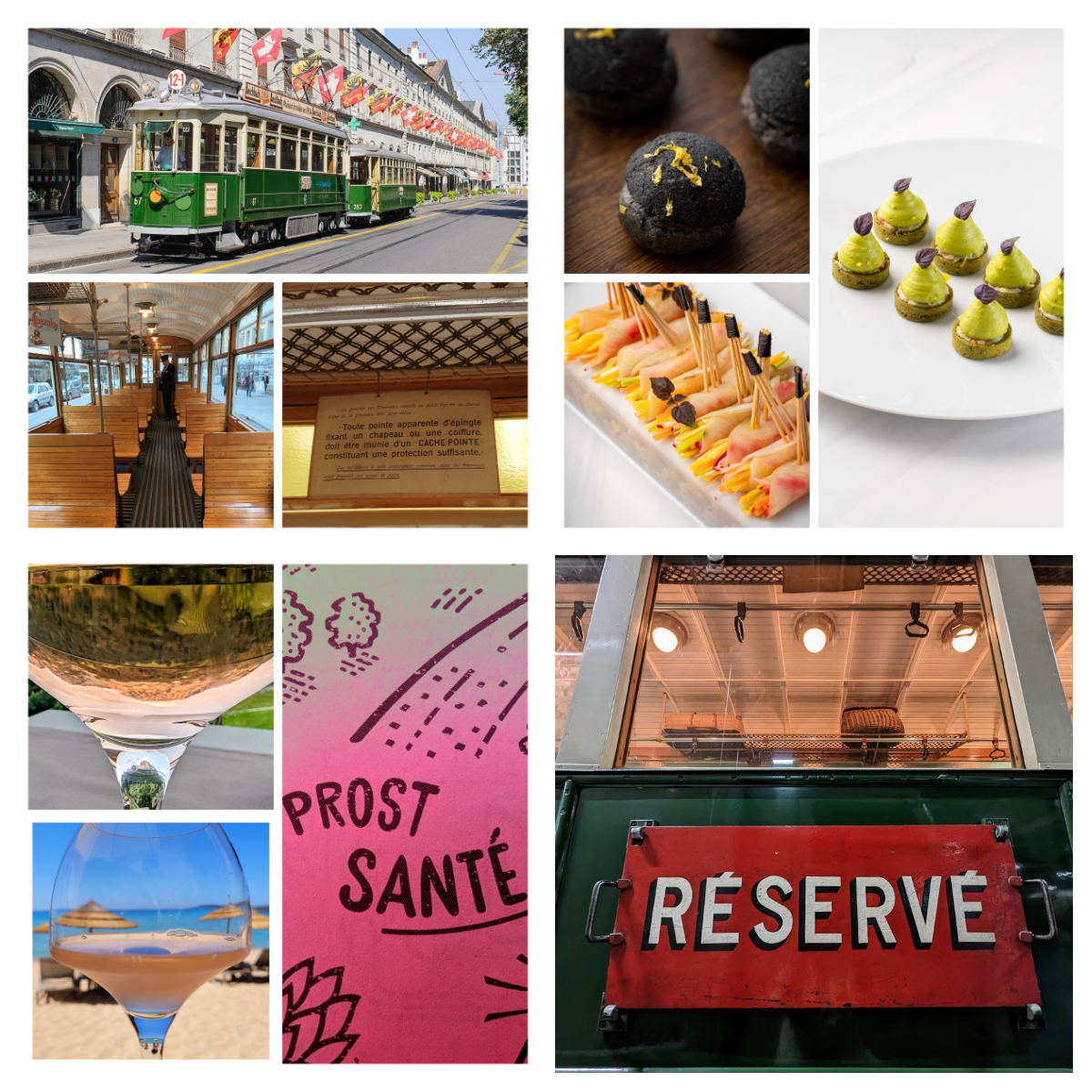 Apéritif à bord d'un tram historique