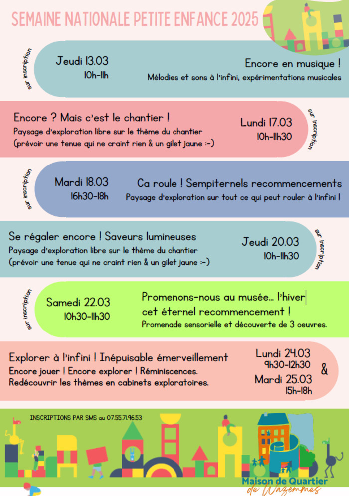 Ateliers enfants parents SNPE Du 13 au 25 mars 2025