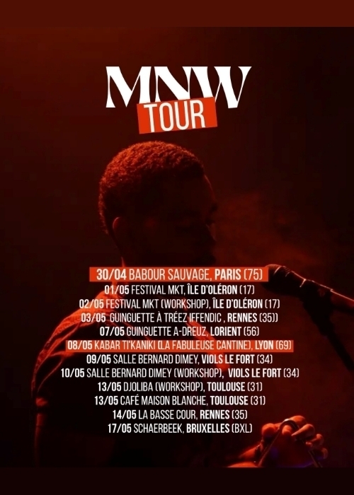 MNW Maloya New Wave en tournée France Belgique - avril-mai 2026