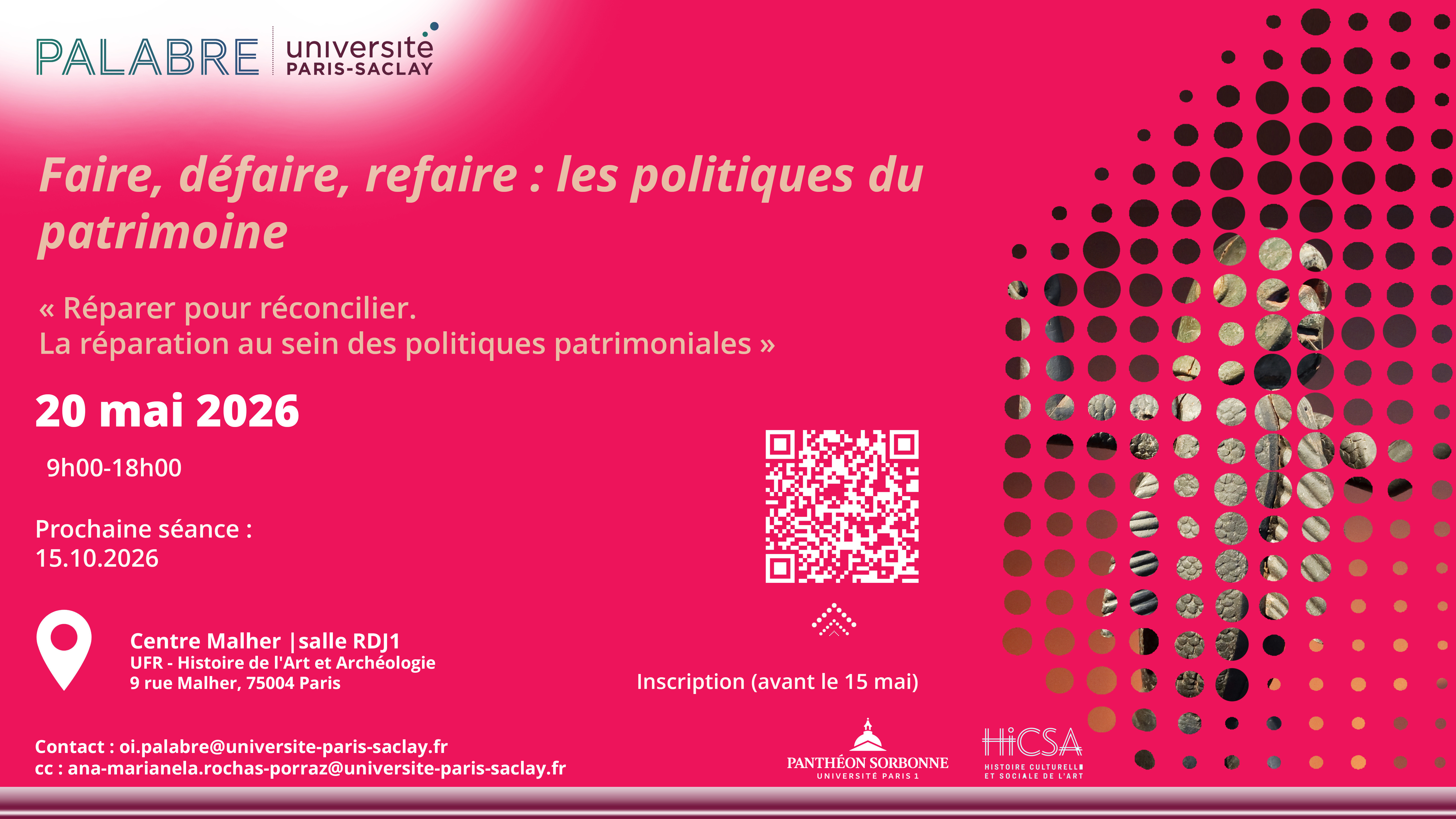 OI PaLabRe · Séminaire du 20 mai 2026 · Faire, défaire, refaire : les politiques du patrimoine