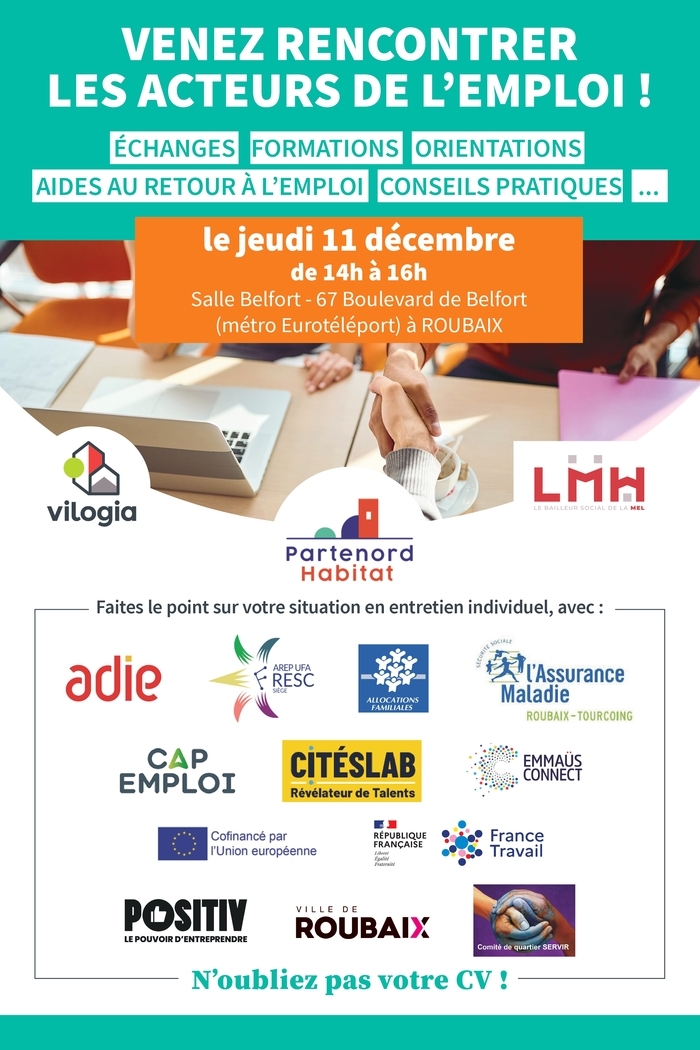 Venez rencontrer les acteurs de l'emploi !