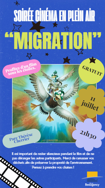 Cinéma plein air "MIGRATION"