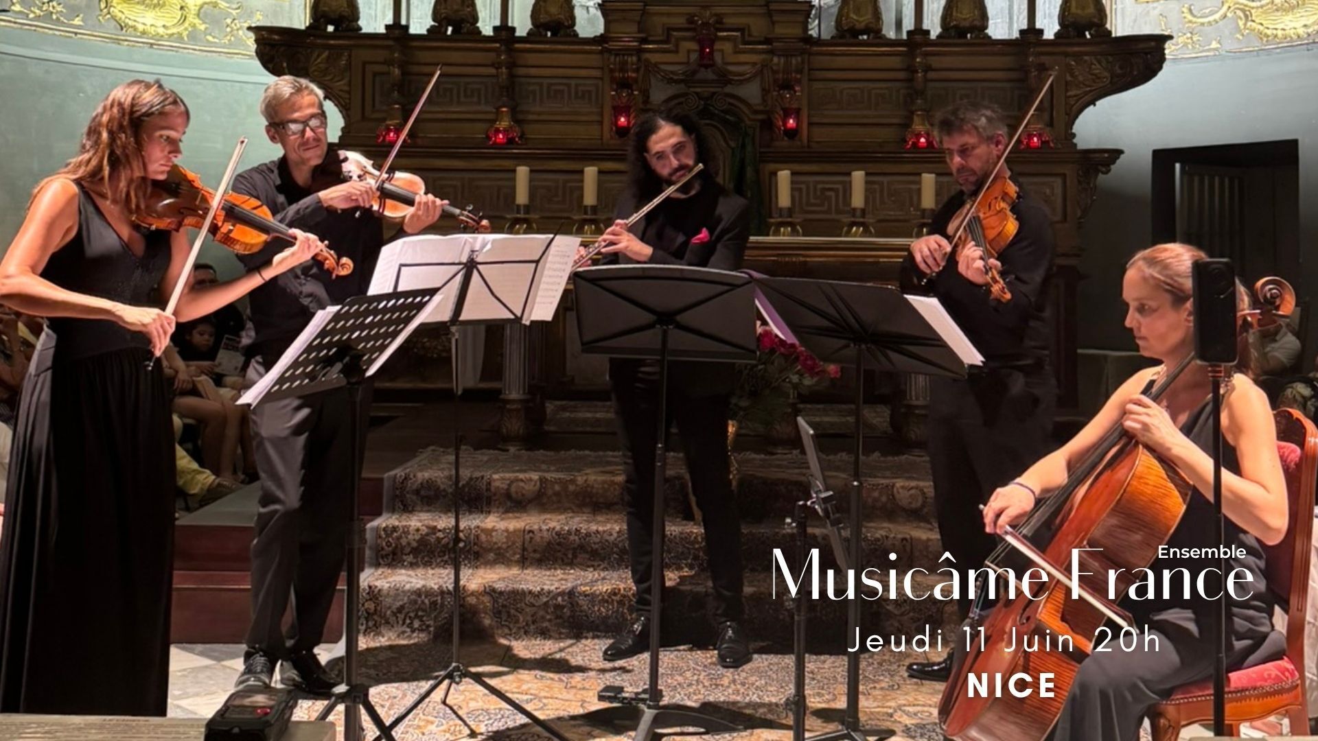 Concert à Nice : Rossini, Telemann, Taffanel, Tchaïkovsky, Bizet, Aznavour, Wieniawski, Poulenc, Ibert, Piazzolla, Vivaldi