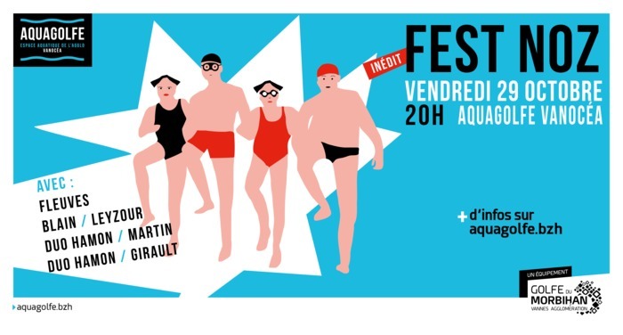 L’agglomération organise le vendredi 29 octobre 2021, une soirée exceptionnelle à l’Aquagolfe Vanocéa : un fest-noz à la piscine.