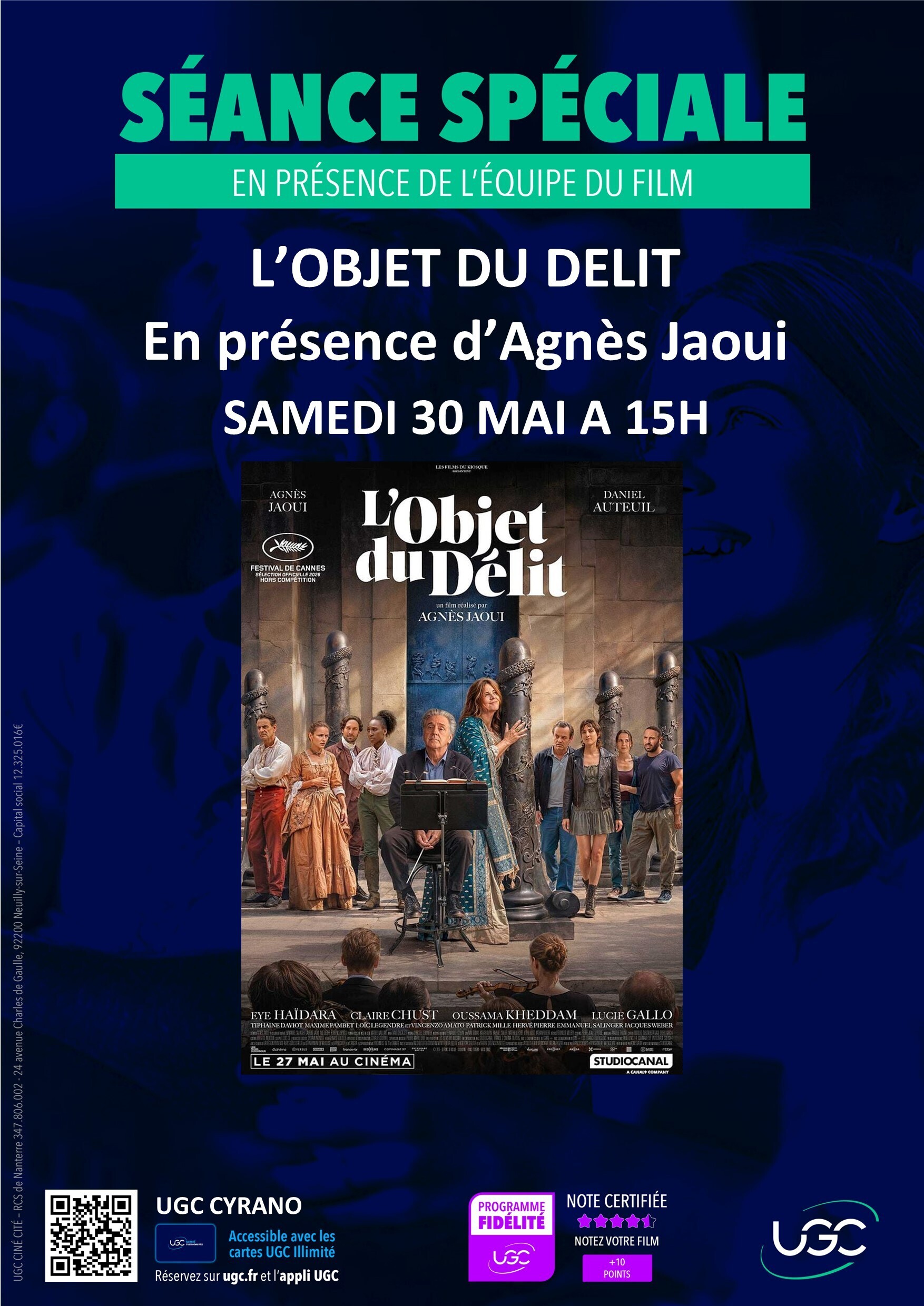 Séance Spéciale du film L'Objet du délit