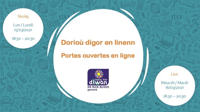 Le collège-lycée Diwan du Morbihan vous invite à participer à ses portes ouvertes en ligne