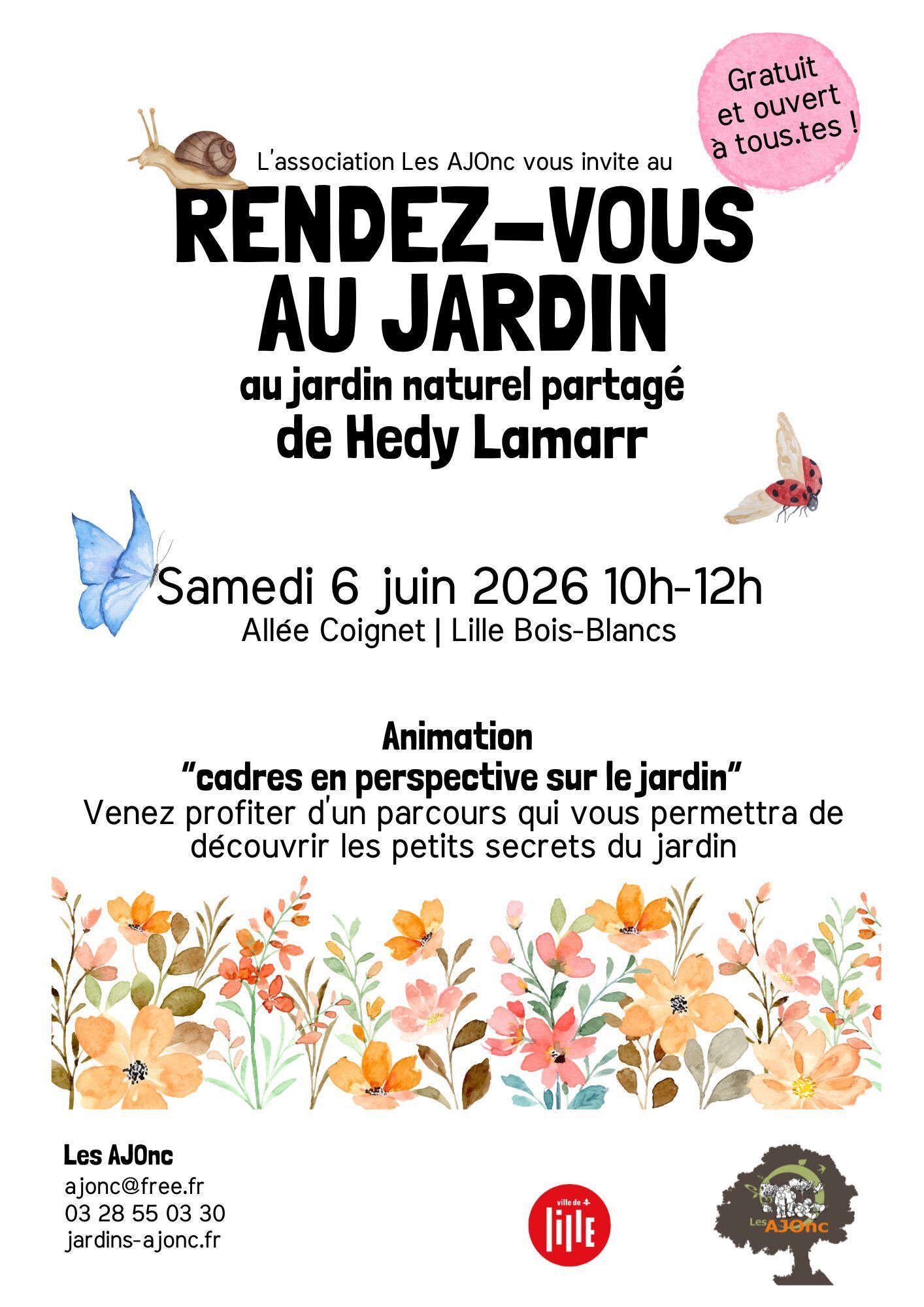 Rendez-vous au jardin 2026 au jardin naturel partagé des Noues du square Hedy Lamarr