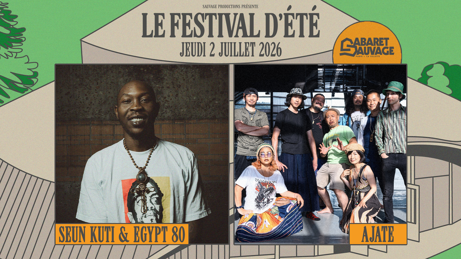 Festival d’Été du Cabaret Sauvage • Seun Kuti & Egypt 80 I Ajate