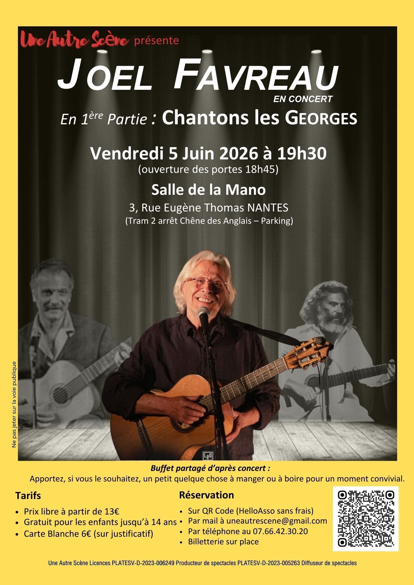 Joel Favreau (ancien guitariste de Brassens) - première partie chantons les Georges