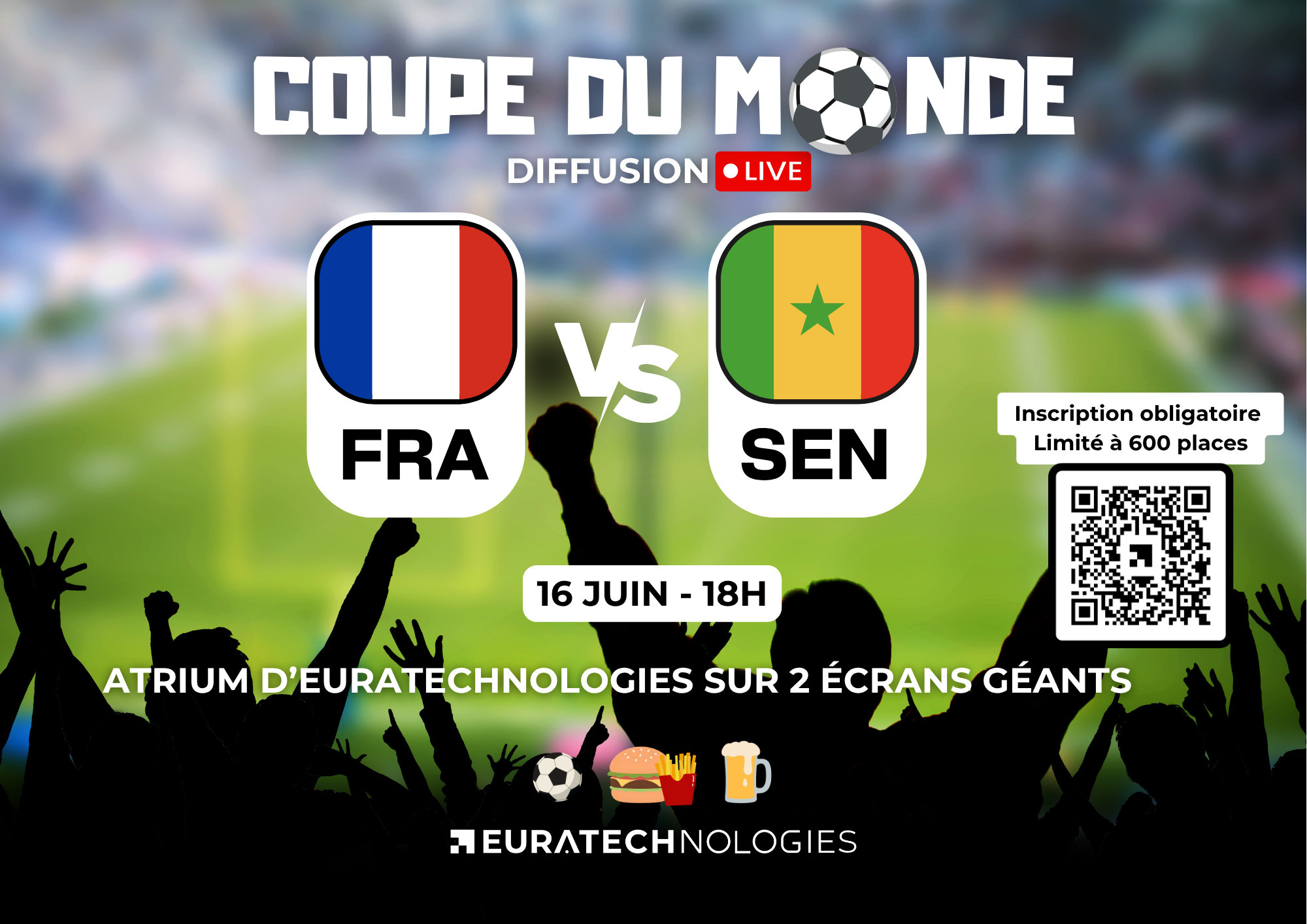 Coupe du monde — diffusion France vs Sénégal