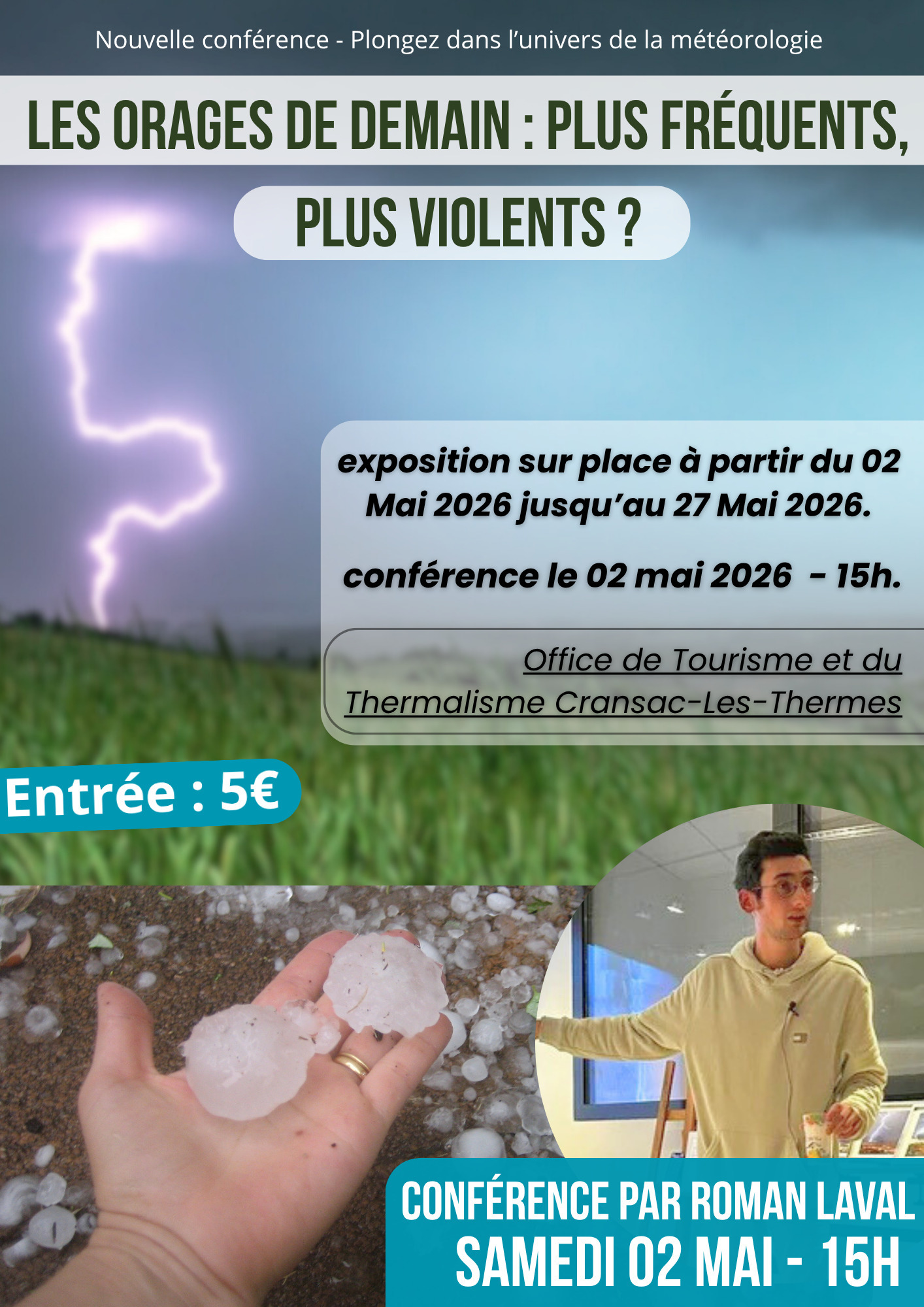 Conférence - Expo : Les orages de demain, plus fréquents, plus violents ?