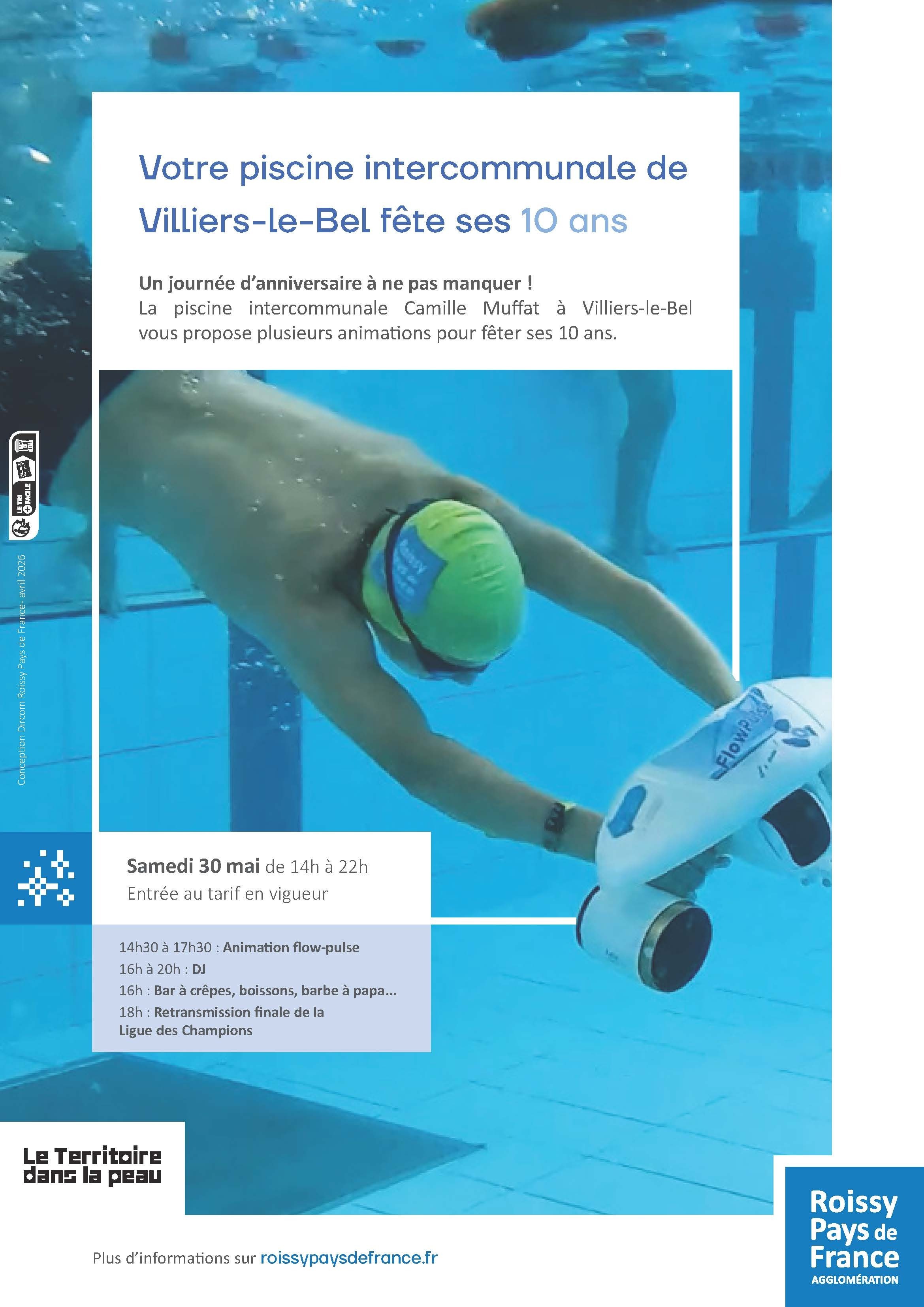 Votre piscine intercommunale de Villiers-le-Bel fête ses 10 ans