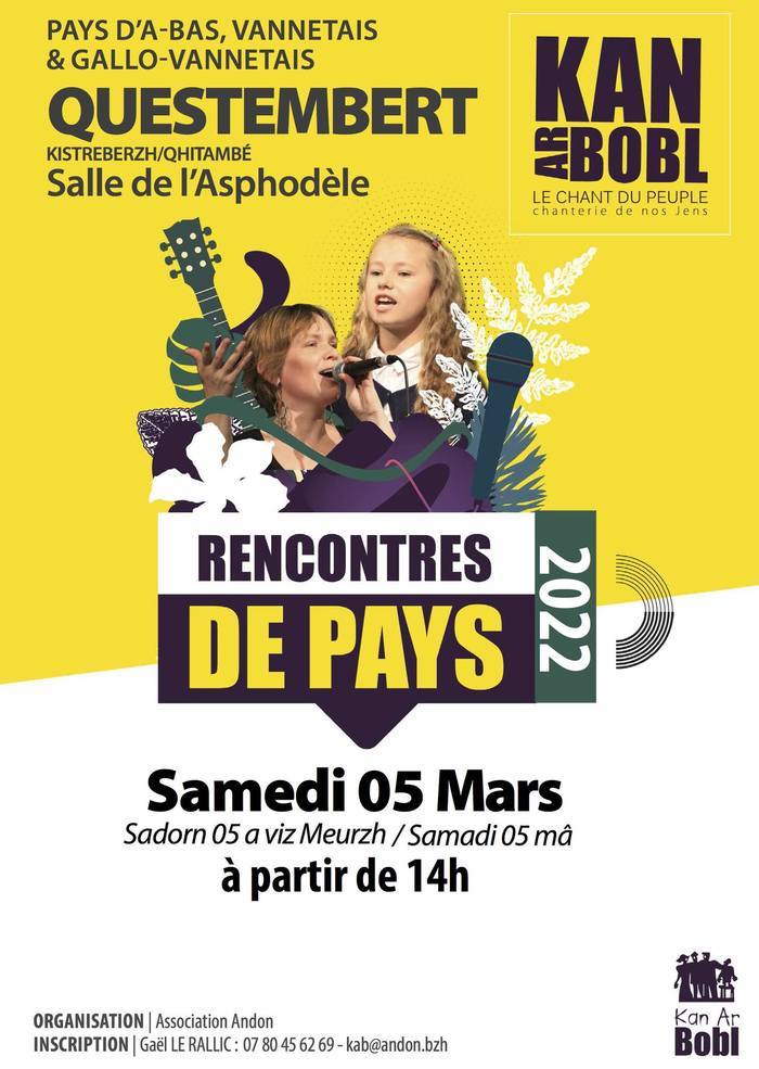 Prochaines sélections pour le festival Kan Ar Bobl 2022 à Questembert