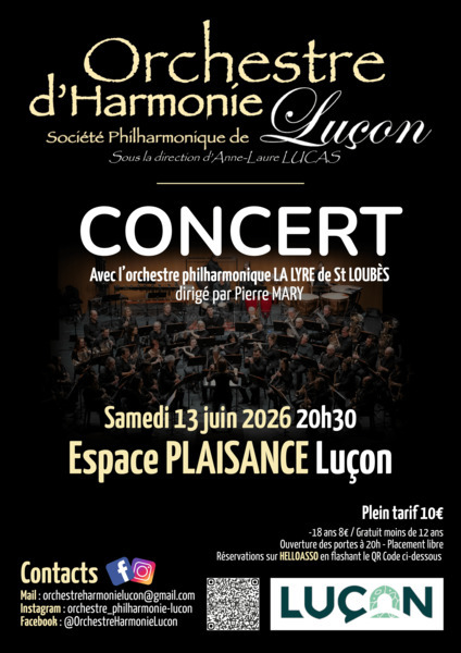 # Concert Philharmonie de LUÇON avec la Lyre de SAINT-LOUBÈS