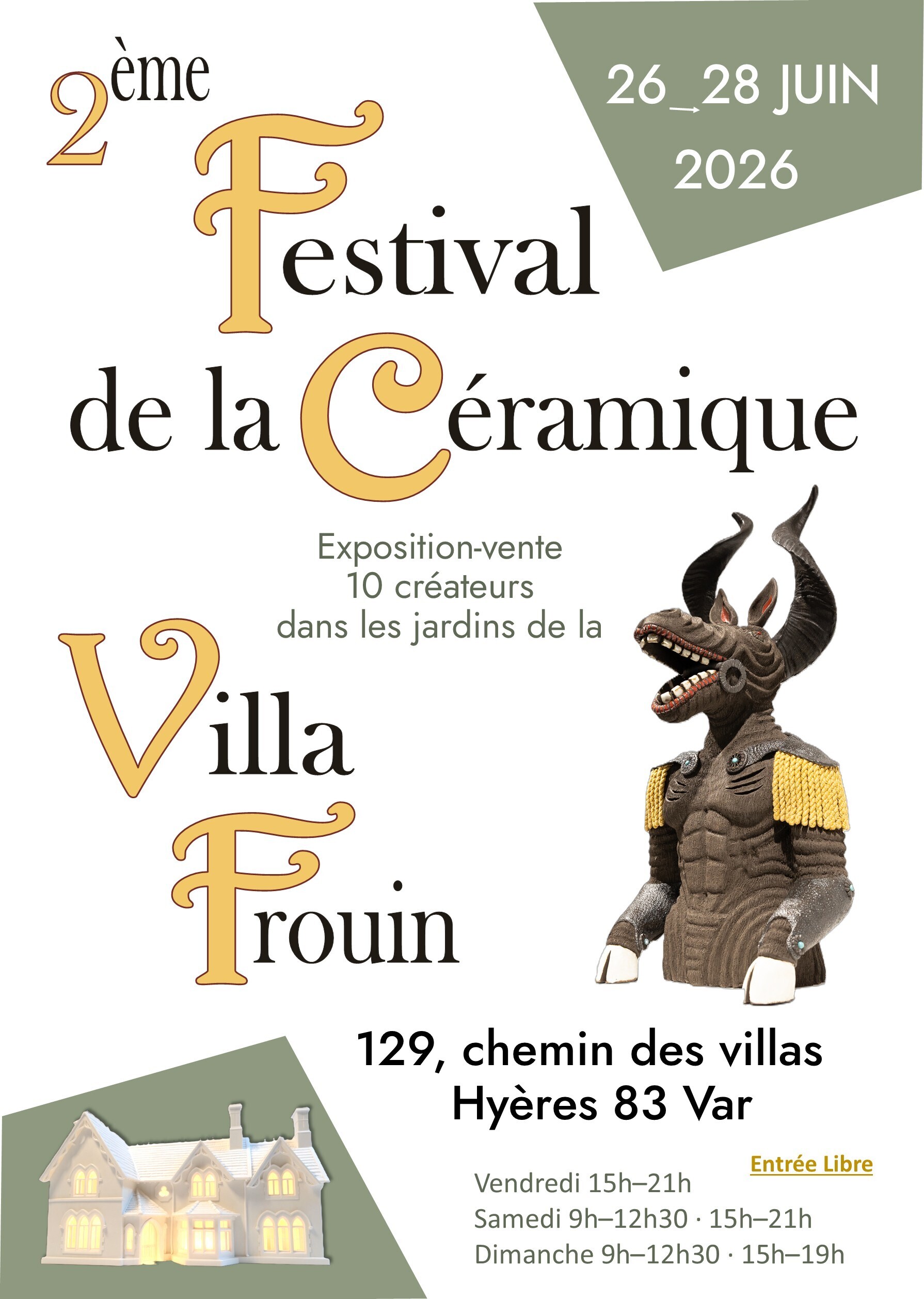 2ème festival de la céramique de la villa frouin