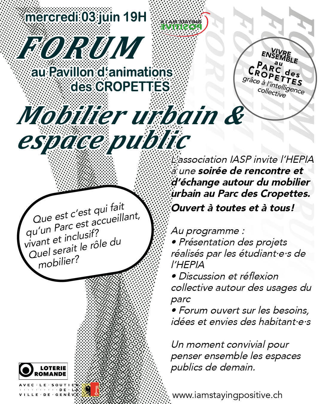 FORUM au Pavillon d‘animations des CROPETTES
