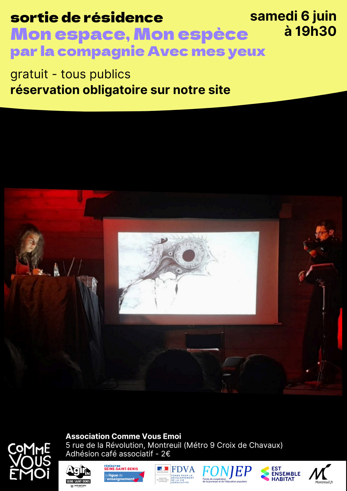 Compagnie Avec mes yeux : Sortie de résidence