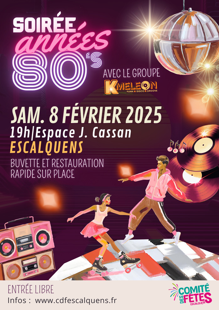 Soirée années 80 Du 22 janv au 8 fév 2025