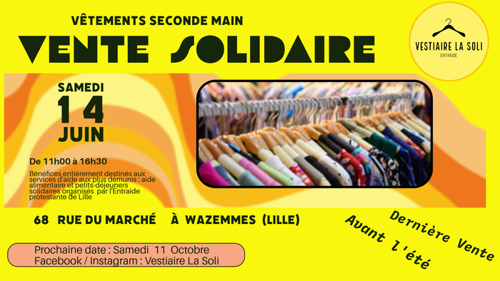 Vente solidaire de vêtements