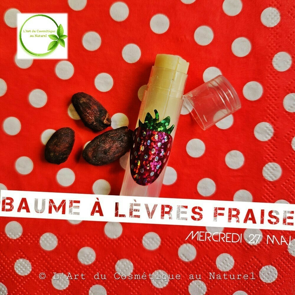 Atelier cosmétique pour enfant: fabrication Baume à lèvres à la fraise