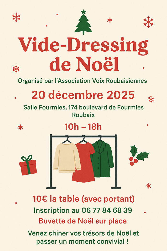 Vide dressing de Noël et goûter