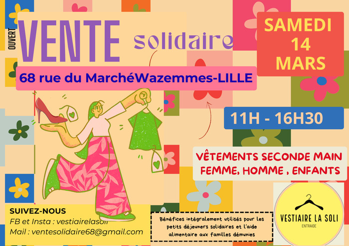 Vente solidaire de vêtements