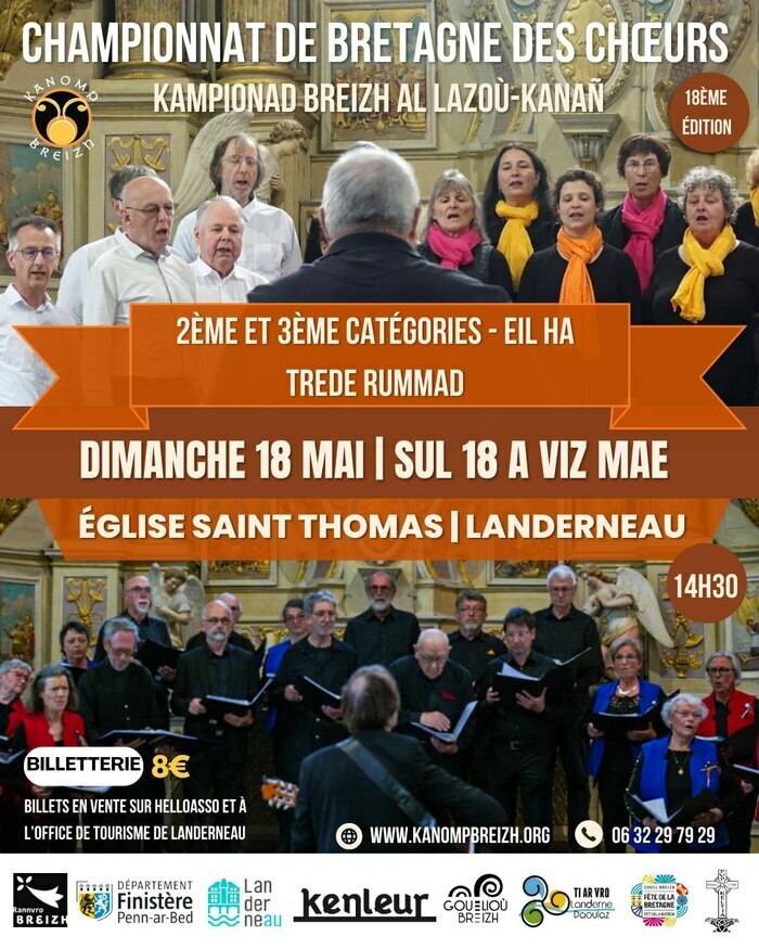 C’est devenu une tradition pour la Fête de la Bretagne, organisée par Ti ar Vro Landerne, de faire une place dans sa programmation au Championnat de Bretagne des Chœurs.