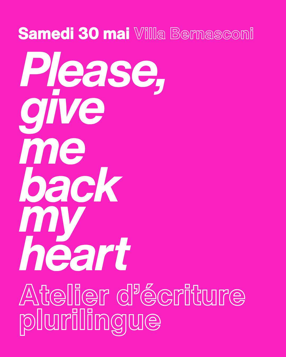 Please, give me back my heart!