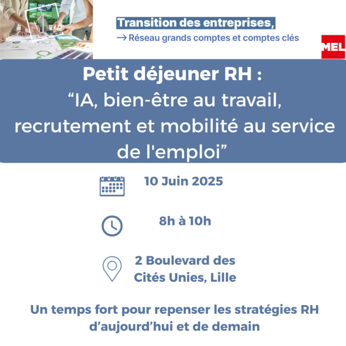 Petit Déjeuner RH : IA, bien-être au travail, recrutement, mobilité au service de l'emploi