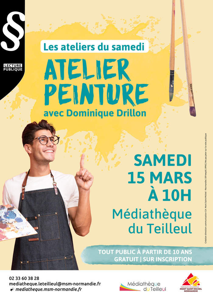 ((Loisirs)) Atelier peinture avec Dominique Drillon Le 15 mars 2025