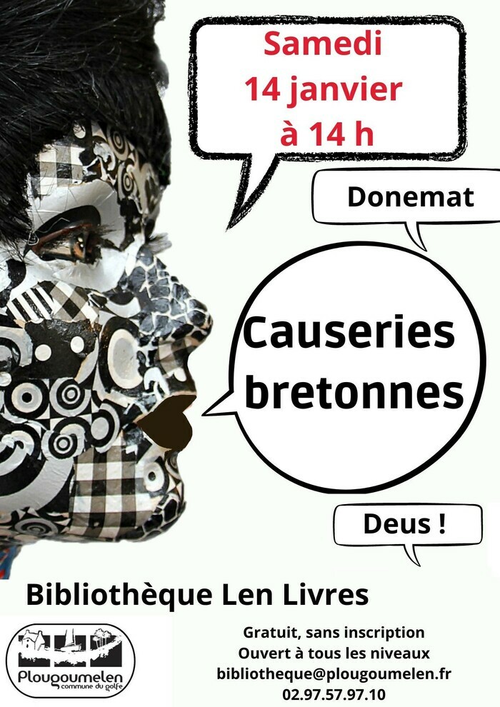 La bibliothèque de Plougoumelen accueille sa première causerie bretonne le samedi 14 janvier à 14 h