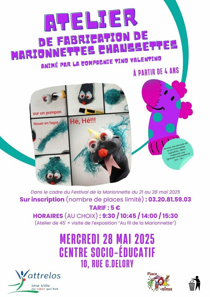 Atelier de Fabrication de marionnettes - chaussettes