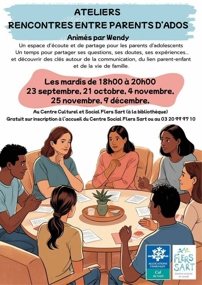 Workshops Meetings between parents of teenagers