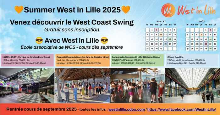 Initiation et soirée West Coast Swing avec West in Lille - gratuit sans inscription