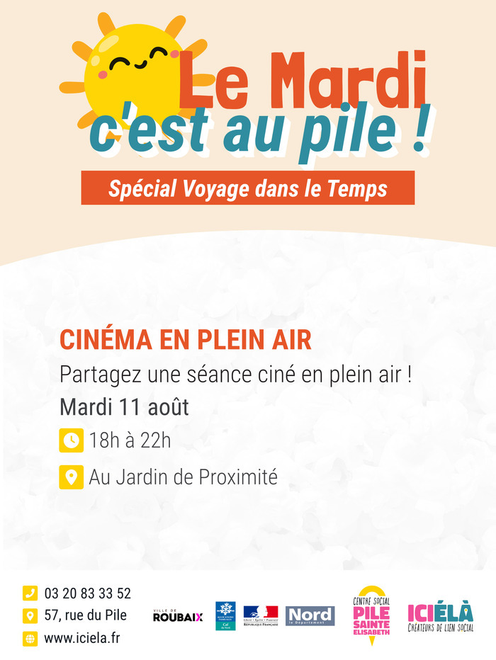 Cinéma en plein air - Le Mardi C'est au Pile !