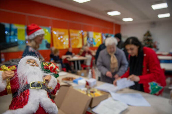 Remise des colis de noël
