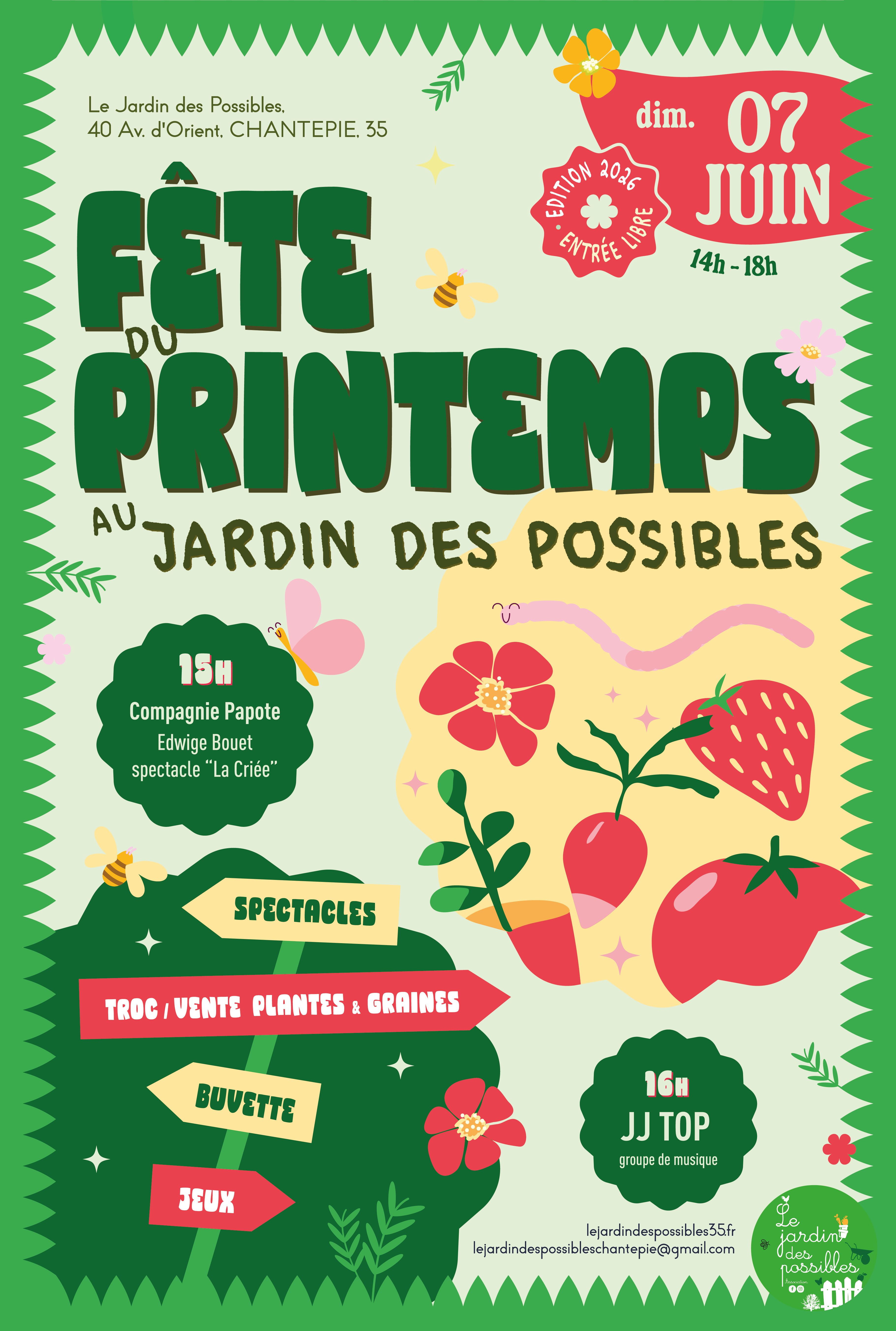 Fête du Printemps au Jardin des Possibles - 7 Juin 2026