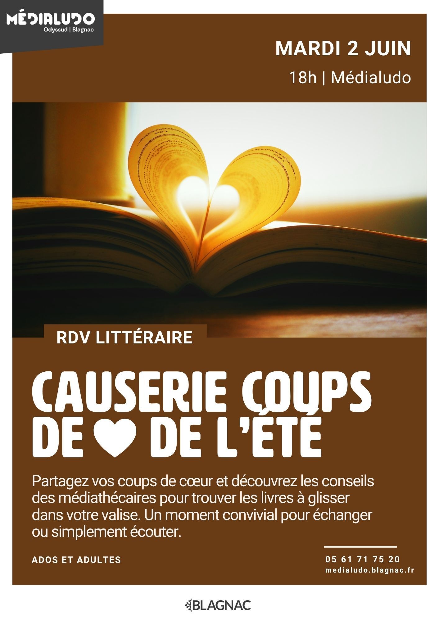Causerie coups de cœur de l’été - Mardi 2 juin