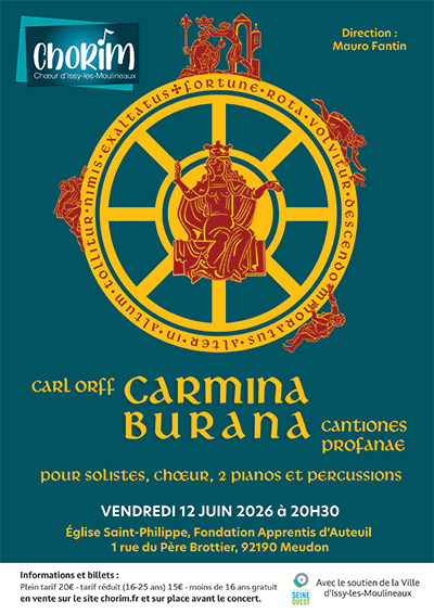 CONCERT CHORIM LE 12 JUIN 2026