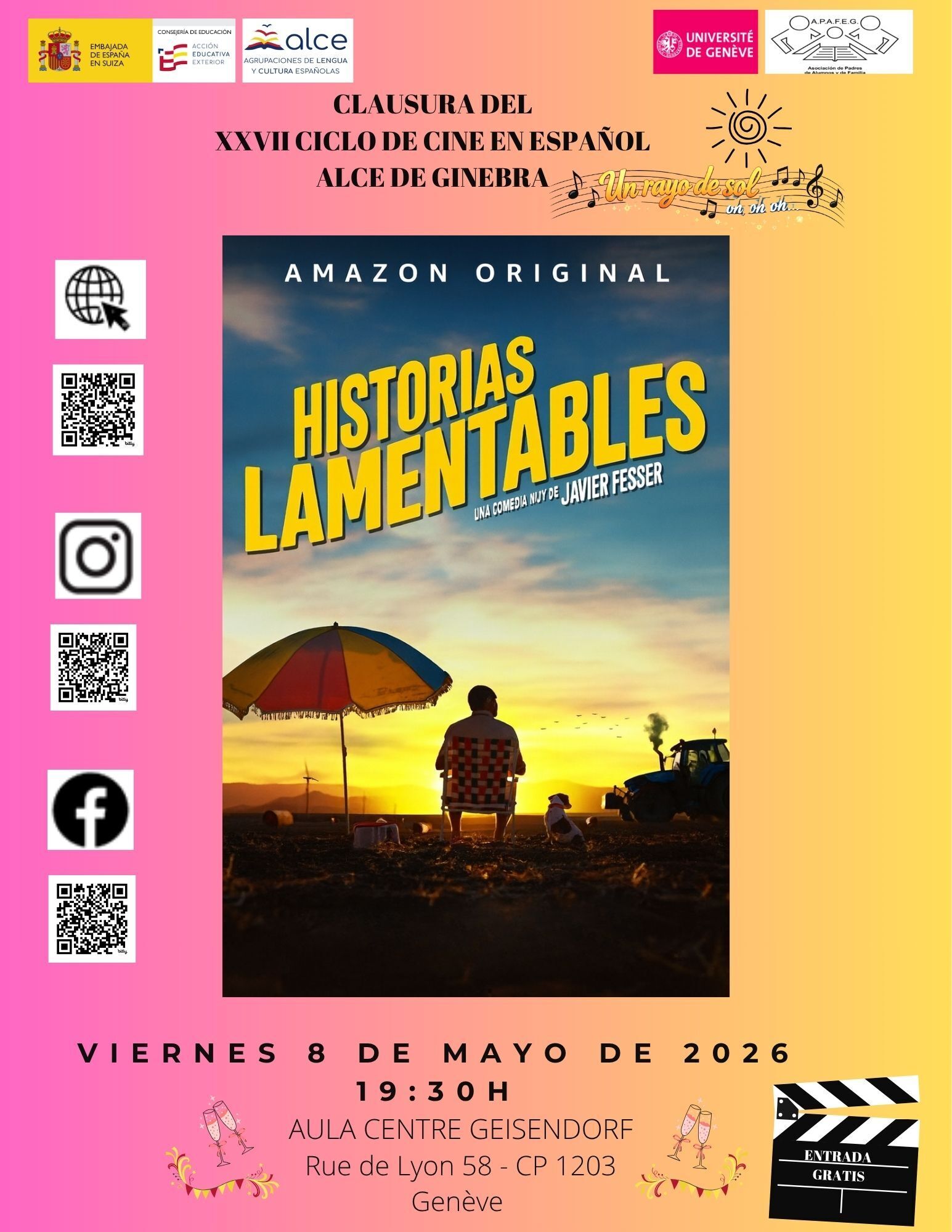 Projection du film Historias lamentables